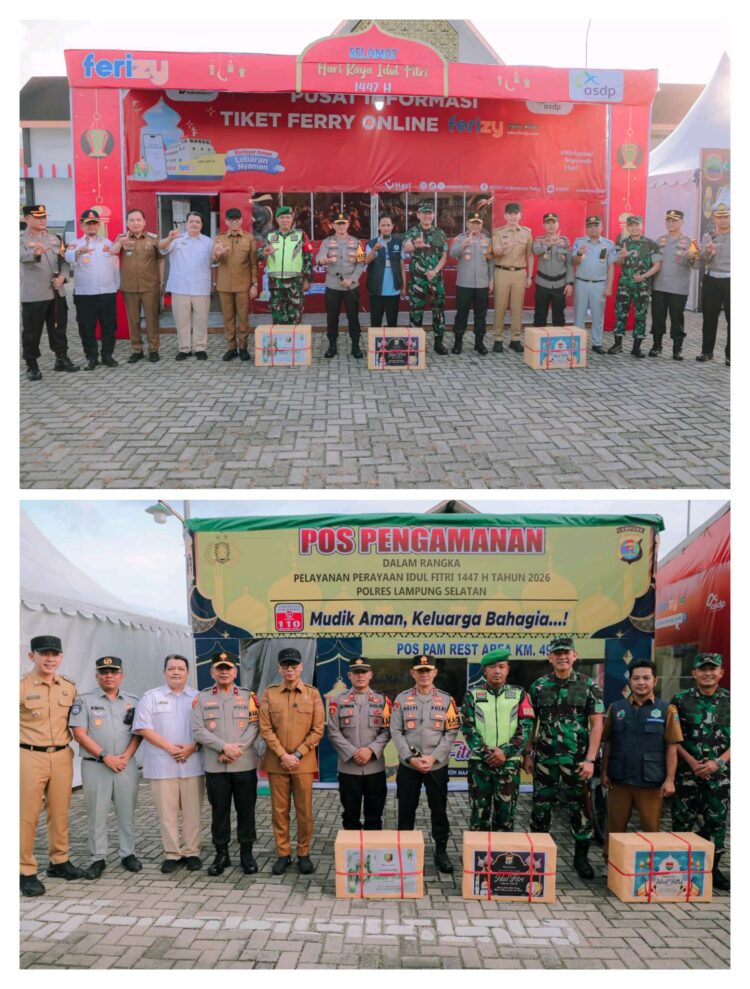 Gubernur Rahmat Mirzani Djausal bersama Pangdam Mayjen TNI Kristomei Sianturi, Kapolda Irjen Pol Helfy Assegaf dan Unsur Forkopimda Pantau Pengamanan Arus Mudik Idulfitri 1447 H di Pelabuhan Bakauheni