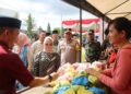 Tekan Inflasi Jelang Idul Fitri, Polres Mesuji Gelar Gerakan Pangan Murah di Pasar Simpang Pematang