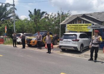Kapolres Mesuji Cek Pos PAM Labuhan Permai, Pastikan Kesiapan Personel dan Kamtibmas Kondusif