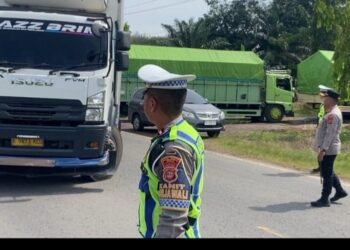 Antisipasi Lonjakkan Kendaraan di Pelabuhan Bakauheni, Kapolres Mesuji Melakukan Pengantungan Kendaraan Sumbu 3