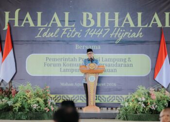 Halal Bihalal Idulfitri 1447 Hijriah Bersama Forum Komunikasi Persaudaraan Lampung Perantauan, Gubernur Rahmat Mirzani Djausal Ajak Perkuat Persatuan demi Kemajuan Daerah