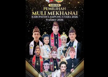 Ajang Bergengsi, 59 Peserta Ikuti pemilihan Muli Mekhanai Lampung Utara 2026