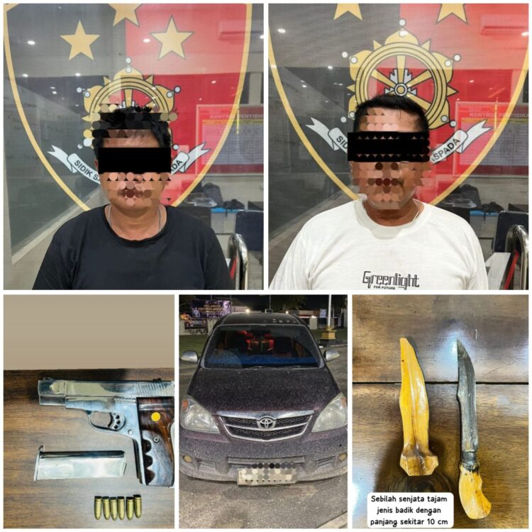 Kedapatan Miliki Senpira, dan Sajam, Dua Pria Ditangkap Polisi