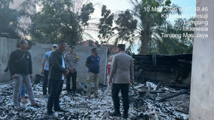 Kapolres Mesuji Tinjau Langsung Lokasi Pasca Perusakan dan Pembakaran Fasilitas Ponpes Nurul Jadid