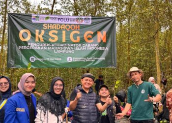 PKC PMII Lampung dan Cabang Se-Lampung Tanam 5.000 Bibit Mangrove di Pematang Pasir: Implementasi Tri Hablum dalam Aksi Nyata Lingkungan