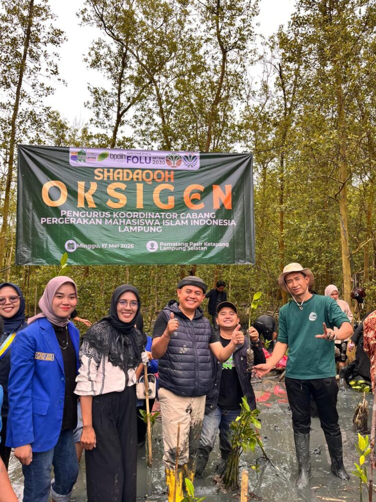 PKC PMII Lampung dan Cabang Se-Lampung Tanam 5.000 Bibit Mangrove di Pematang Pasir: Implementasi Tri Hablum dalam Aksi Nyata Lingkungan