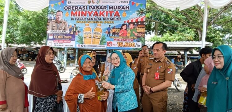 Pemkab Lampura Gelar Operasi Pasar Minyakita  Serentak Selampung Utara