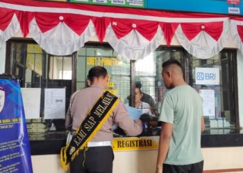 Tingkatkan Pelayanan, Satlantas Polres Lampura Mudahkan Masyarakat Bayar Pajak