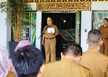 Sekda Pringsewu Pimpin Apel, Pajak Kendaraan ASN Setda Dicek Bapenda