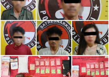 Miliki Sabu 293 Gram dan 100 Butir Pil Extacy Lima Orang Asal Riau Diringkus Sat Res Narkoba Polres Mesuji