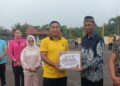 Polres Mesuji Gelar Olahraga Bersama Forkopimda, Lepas 500 Paket Sembako Bansos Untuk Masyarakat