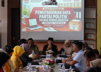 KPU Mesuji Gelar Rapat Koordinasi Pemutakhiran Data Parpol Lewat Sipol