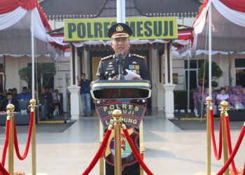 Puncak Perayaan Hari Bhayangkara Ke 80 Tahun 2026, Polres Mesuji Laksanakan Upacara