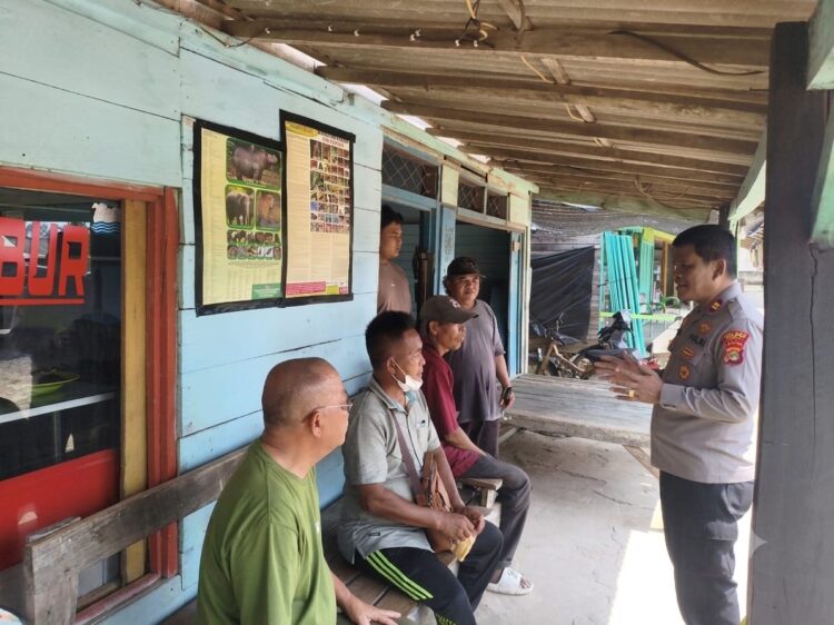 Pasca Pembantaian Tapir di Kawasan Register 45, Sat Binmas Polres Mesuji Gelar Sambang Binluh