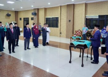 Bupati Pringsewu Lantik Empat Pejabat Pengawas dan Tiga Kepala Puskesmas