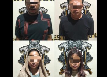 Jebak Korban Lewat Aplikasi Michat, Empat Pelaku Curas Ditangkap Tekab 308 Polres Lampura