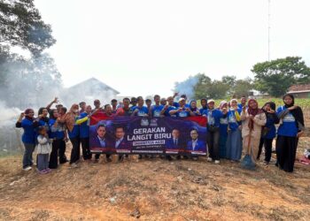 Peringati HUT ke 25, DPC Partai Demokrat Mesuji Lakukan Gerakan Langit Biru Indonesia Asri