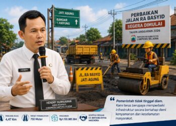Perbaikan Jalan RA Basyid Segera Dimulai, Pemkab Lampung Selatan Pastikan Mobilitas Warga Lebih Aman dan Nyaman