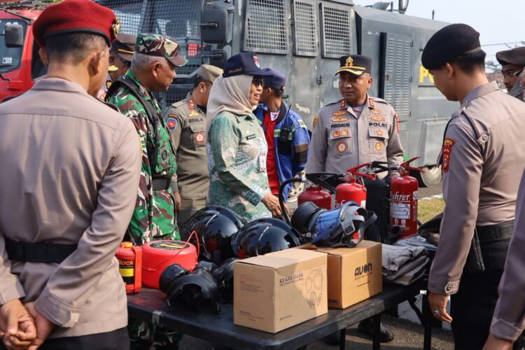 Polres Mesuji Gelar Apel Gelar Pasukan Kesiapsiagaan Hadapi Bencana Karhutla