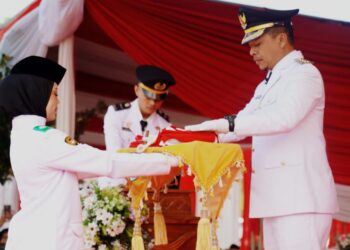 Pemkab Pringsewu Gelar Upacara HUT Ke-81 Kemerdekaan RI