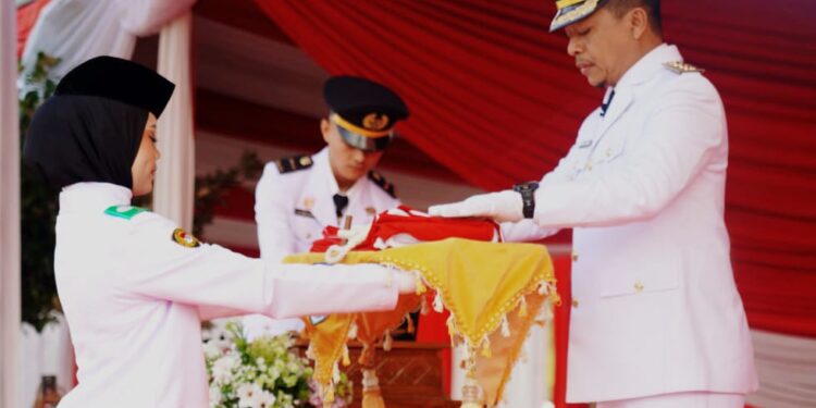 Pemkab Pringsewu Gelar Upacara HUT Ke-81 Kemerdekaan RI