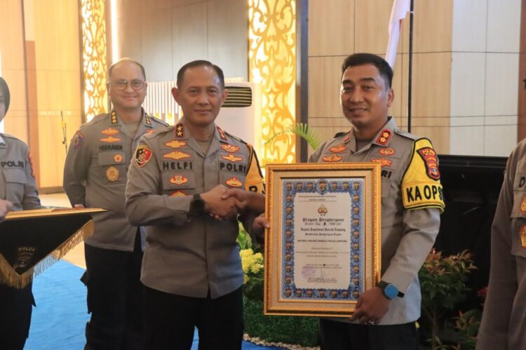 Polres Mesuji Raih Peringkat I Penyelesaian Perkara Terbanyak Se – Lampung Dari Kapolda Lampung