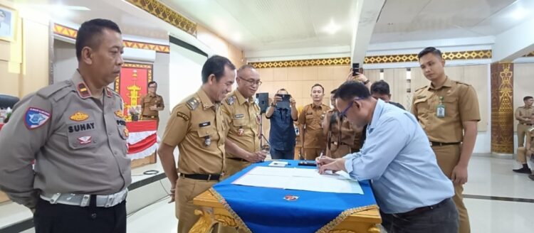 Pemkab Lampura Rakor Kesepakatan Perbaikan Jalan Bernah Kali Cinta