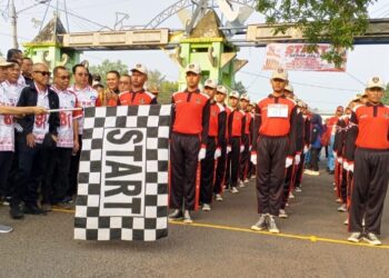 Meriahkan HUT RI Ke-81 Pemkab Lampura Gelar Lomba Gerak Jalan