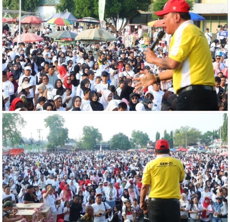 Ribuan Masyarakat Lampura Tumpah Ruah Ikuti Colour Fun Gen-Z Bersama Anggota DPR RI Afrozi Alam