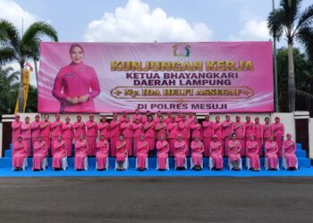 Ketua Bhayangkari Daerah Lampung Kunker Ke Pengurus Cabang Bhayangkari Mesuji