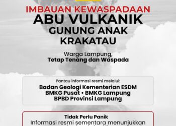 Sebaran Abu Anak Krakatau Terdeteksi di Selat Sunda, Masyarakat Diimbau Gunakan Masker