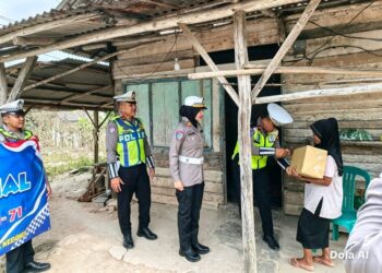 Sambut HUT Lantas Bhayangkara ke-71, Polres Mesuji Gelar Bakti Sosial