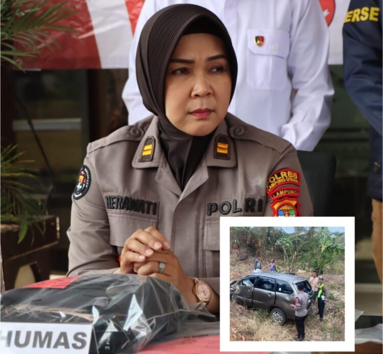 Pengemudi Avanza Yang Terjun Ke Rawa, Disebut DPO Narkoba Polres Lampura