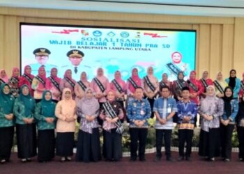 Dinas Pendidikan Lampura Gelar Sosialisasi Wajib Belajar 1 Tahun Pra-SD