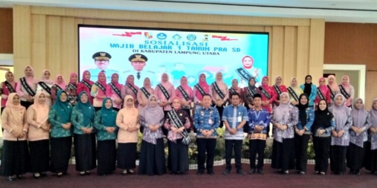 Dinas Pendidikan Lampura Gelar Sosialisasi Wajib Belajar 1 Tahun Pra-SD