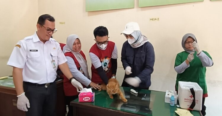 Peringati Word Rabies Day, Disbunak Gelar Vaksinasi Rabies Gratis Ratusan Hewan Di Lampura