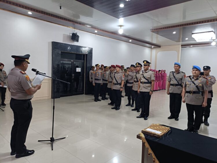 Polres Mesuji Gelar Sertijab Kasat Narkoba, Kasat Intelkam, dan Kasi Propam
