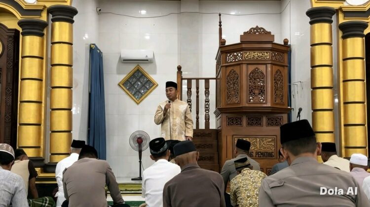 Serap Keluhan Warga, Kapolres Mesuji Gelar Subuh Keliling di Masjid Agung Al Muhajirin Simpang Pematang