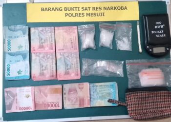 Polres Mesuji Gerebek Dua Lokasi Peredaran Narkoba di Mesuji Timur, Tiga Tersangka Digulung