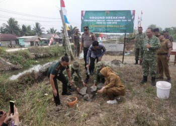 Kolaborasi Pemkab Mesuji dan TNI, Jembatan Garuda Merah Putih di Bangun di RJU