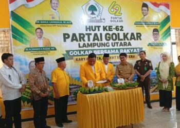 HUT Ke – 62, Ketua Partai Golkar Lampura Intruksikan Kader Turun Langsung Ke Masyarakat